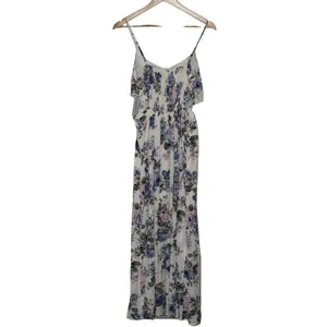 Womens Abercrombie & Fitch White Floral Print Cut Out Maxi Dress Size Medium thumbnail 2