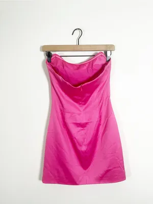 Elliatt Emani Dress Fuchsia Pink Strapless Mini Extra Small thumbnail 7