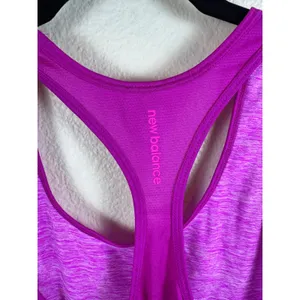 New‎ Balance Tank Top Women Small Purple Space Dye Racerback Athletic Minimalist thumbnail 3