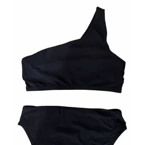 Tory Burch One Shoulder Bikini Top & High Waisted Bottoms Black Women's Size Sm thumbnail 3