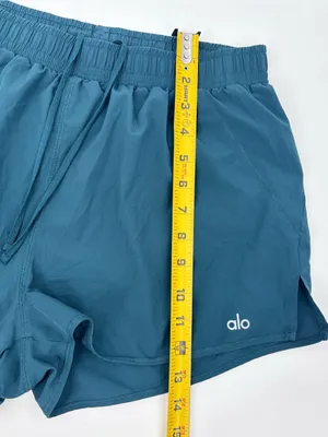 ALO Yoga Women's Deep Teal Athletic Shorts thumbnail 5