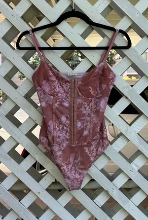 ❤️Free people Night Rhythm Printed Bodysuit thumbnail 1