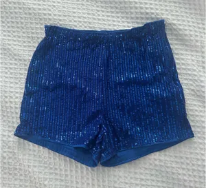 SheIn blue sparkly sequin shorts thumbnail 1