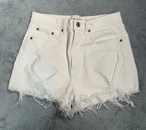 Abercrombie & Fitch the mom short high rise Jean Shorts white thumbnail 1