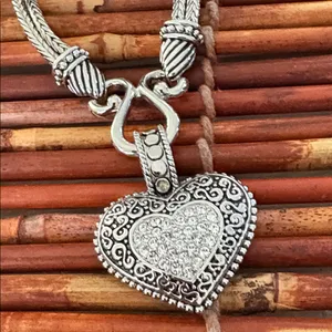 Lia Sophia Silver-Tone Filigree Heart Pendant Necklace 17”-20-25” thumbnail 5