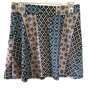 So Rad Patchwork Mini Skirt Boho Y2K Flare Made USA M Size M thumbnail 2