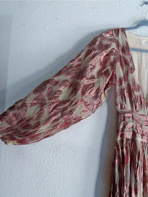Jen’s Pirate Booty Rising Star Lapis Maxi Dress Pink Metallic NWT XS Fairycore thumbnail 5