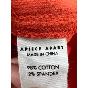Apiece apart Marston High-Rise‎ Cropped Flare Pants Orange corduroy Sz 4 thumbnail 5