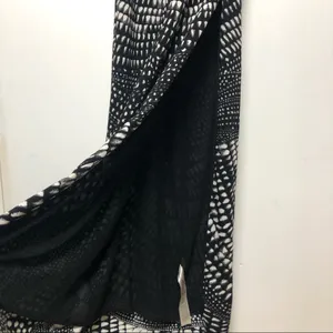 Roberto Cavalli Black & White Halter Maxi Dress with Slit thumbnail 6