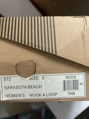 Sarasota beach hook and loop shoe Tan Size 9 thumbnail 2