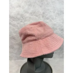 Target Pink Terry Cloth Floral Embossed Bucket Hat Kidcore Y2K Kawaii thumbnail 2