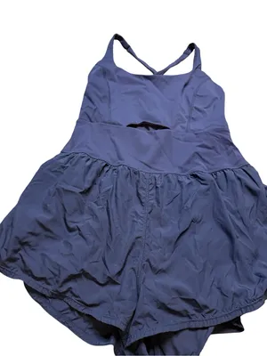 ✨💙 FP Movement righteous Runsie Romper Blue Athletic One‎ Piece Medium 💙✨ thumbnail 3