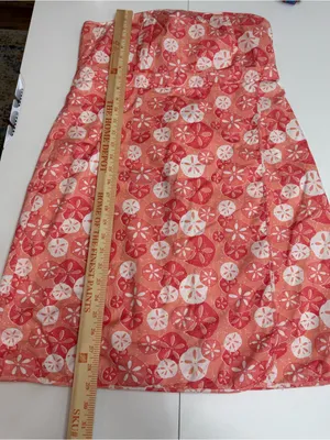 Vineyard Vines Coral and White Strapless Mini Summer Dress size 12 thumbnail 5
