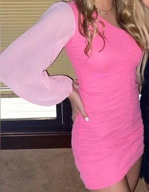 Pink body con dress thumbnail 1