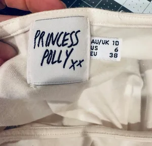 Princess Polly Growing Baby Tee Tshirt Cropped White Green Floral Hippie S 6 thumbnail 3