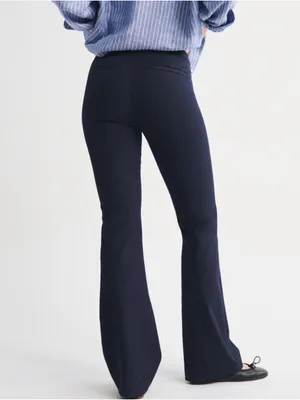 Abercrombie & Fitch Navy Flare Trousers thumbnail 3