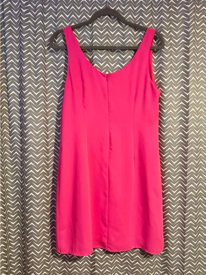 Amanda Uprichard | Selia Mini Dress Pink Lacquer, Large thumbnail 6