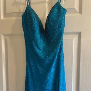 Blue Sherri Hill Dress thumbnail 7