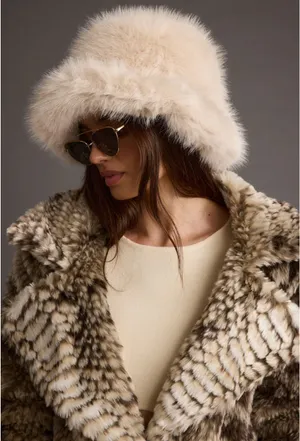 Bucket down cream faux hat 12th tribe thumbnail 2