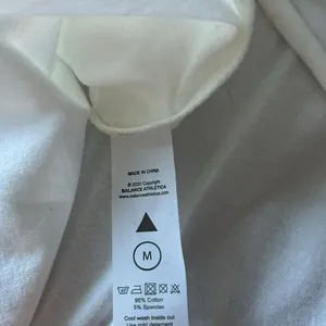 Vitality Balance Athletica Size M Oversized Crop Tee Shirt White Black Logo‎ Gym thumbnail 5
