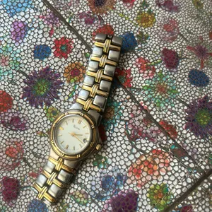 Bulova Women Watch Stainless Steel Gold Silver WR Battery White Date Quartz thumbnail 5