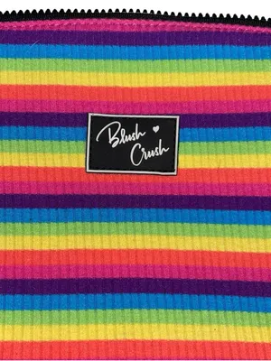Brush Crush Rainbow Striped Makeup Cosmetic Travel Bag thumbnail 2