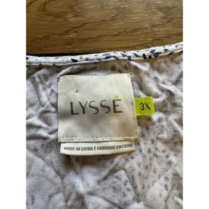Lysse Size 3X White‎ Floral Sullivan Jersey Ruffle Tee Top Short Sleeve Office thumbnail 3
