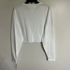 Tommy Hilfiger‎ Sport Womens XL White Cropped Sweatshirt Flag Logo TP2T0257 NEW thumbnail 9