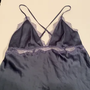 Victorias Secret night gown lace trim L purple thumbnail 9