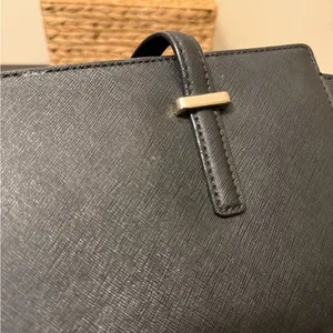 Kate Spade Simple Structured Black Tote Bag with Strap & Handles thumbnail 8