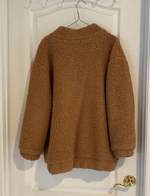 Brown Teddy Jacket Size M thumbnail 2