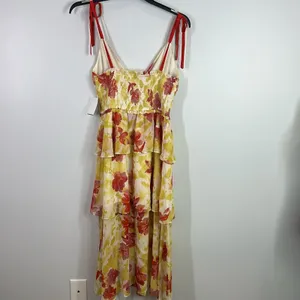 4SI3NNA tiered floral lightweight maxi dress size large thumbnail 5