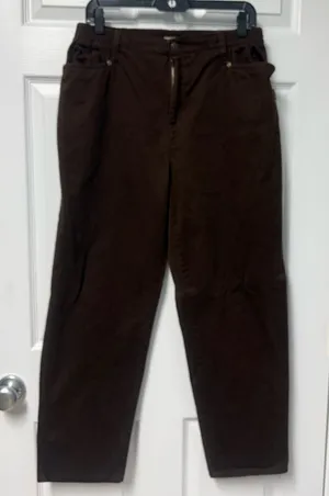 Women's Classic Brown Straight Leg Pants Size 12 thumbnail 1