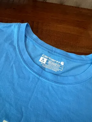 Carhartt Blue Logo Graphic Tee Shirt Medium Relaxed Fit Like New thumbnail 2