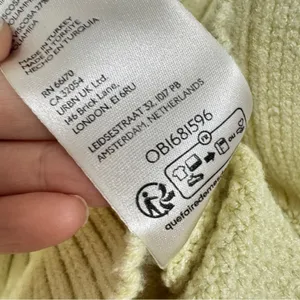 Free People Yellow Cable Knit Quarter Zip Sweater Vest Womens M Classic Preppy thumbnail 11