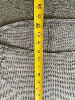 Pink Rose Gray Waffle V-Neck Pullover Sweatshirt thumbnail 7