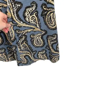 Free People Paradise Printed Linen Blend Pants Blue Combo Size‎ Small thumbnail 6