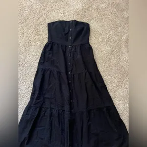 LOFT Beach Button Strapless Maxi Dress size 8 thumbnail 5