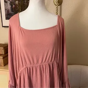 FREE PEOPLE BEACH El Mar Flare‎ Sleeve Mini Dress Size Medium thumbnail 4