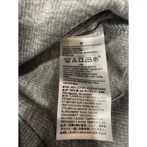 Banana Republic Factory Ribbed Racer Tank Crewneck Size Medium Gray Stretch NEW thumbnail 5