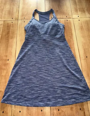 MPG Mondetta Performance Gear Blue Space Dye Racerback‎ Active Dress Medium thumbnail 1