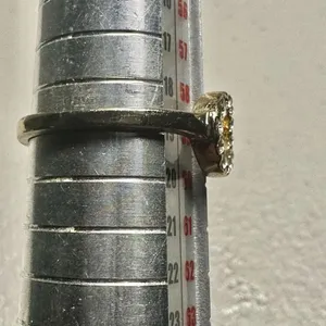 Gold tone circle rhinestone ring thumbnail 5