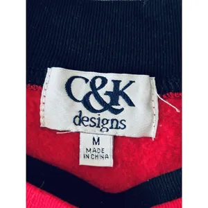 Y2K Sweatshirt C&K Designs Crewneck Cottage Granny Winter Black Cat Snow Medium thumbnail 4