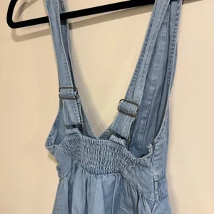 Urban Outfitters Womens Blue Denim Lyocell Romper Wrap Overalls Size XS thumbnail 5