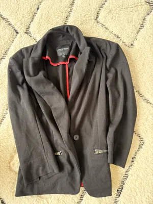 Christian Siriano Black cotton suit jacket thumbnail 1
