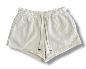 Talentless 100% Cotton Fleece Lounge Shorts Women’s Medium Cream Off White‎ thumbnail 1