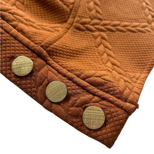 Maeve Anthropologie Button Side Cropped Top Vest Pecan Brown Size XS thumbnail 6
