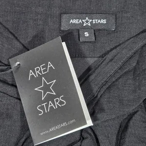 Area Stars Neela Skirt‎ Black Linen Blend Knot Front Slit Midi Skirt Small NEW thumbnail 4
