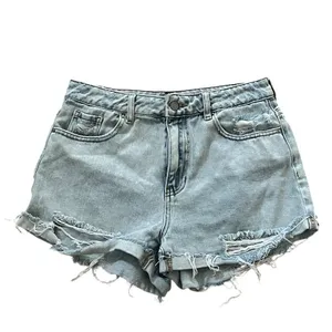 PacSun Women's Mom Denim Shorts Size 28 Blue Distressed Casual Summer thumbnail 8