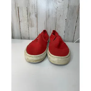 Vans Classic Slip-On Sneakers Womens Size 7 Racing Red Skate Casual Shoes thumbnail 3